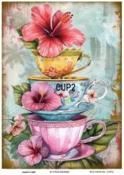 Kupa Desenli Pirinç Dekopaj Model : CUP02 - Line Art