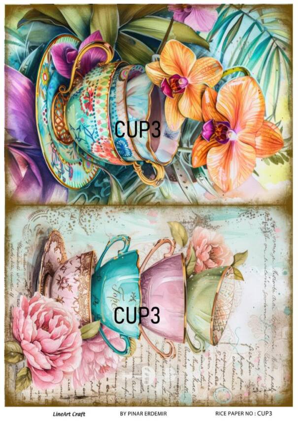 Kupa Desenli Pirinç Dekopaj Model : CUP03 - 1