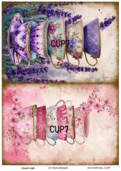 Kupa Desenli Pirinç Dekopaj Model : CUP07 - Line Art