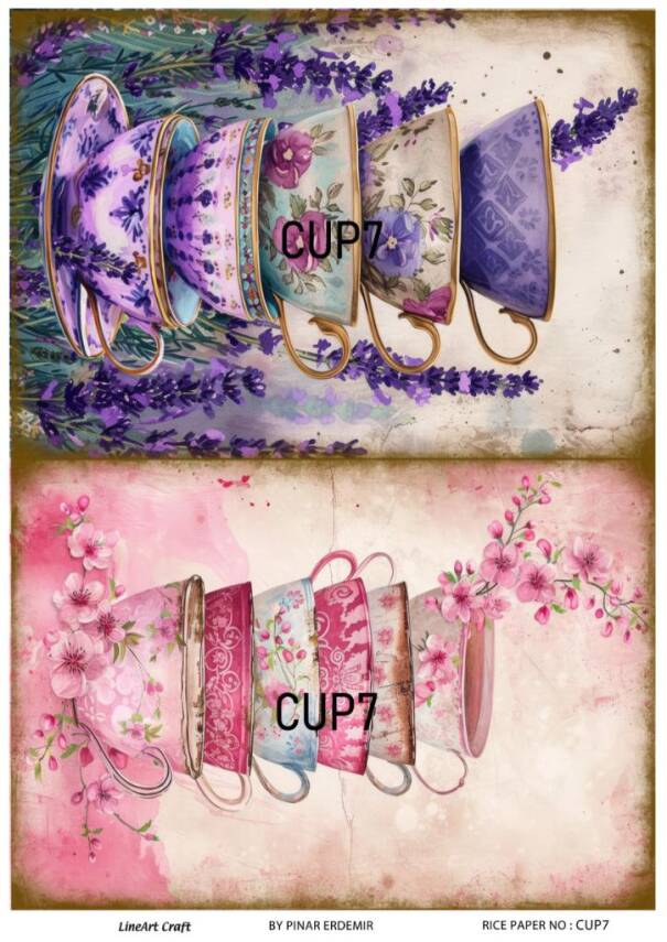 Kupa Desenli Pirinç Dekopaj Model : CUP07 - 1