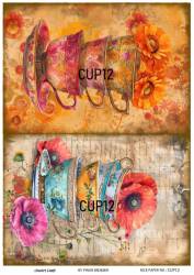 Kupa Desenli Pirinç Dekopaj Model : CUP12 - Line Art