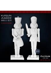 Kurşun Asker Biblo Seti Polyester (2 Parça) - Tual Hobi Sanat