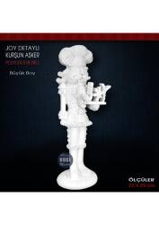 Kurşun Asker Joy Detaylı Biblo (27x9 cm) Ham Polyester - Tual Hobi Sanat