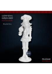 Kurşun Asker Lolipop Detaylı Biblo (27x8 cm) Ham Polyester - Tual Hobi Sanat