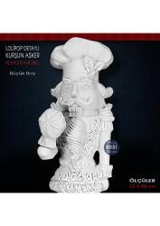 Kurşun Asker Lolipop Detaylı Biblo (27x8 cm) Ham Polyester - Tual Hobi Sanat (1)