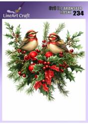 Kuş Desenli Kumaş Transfer Kağıdı LNT-K234 (20x20 cm) - Line Art