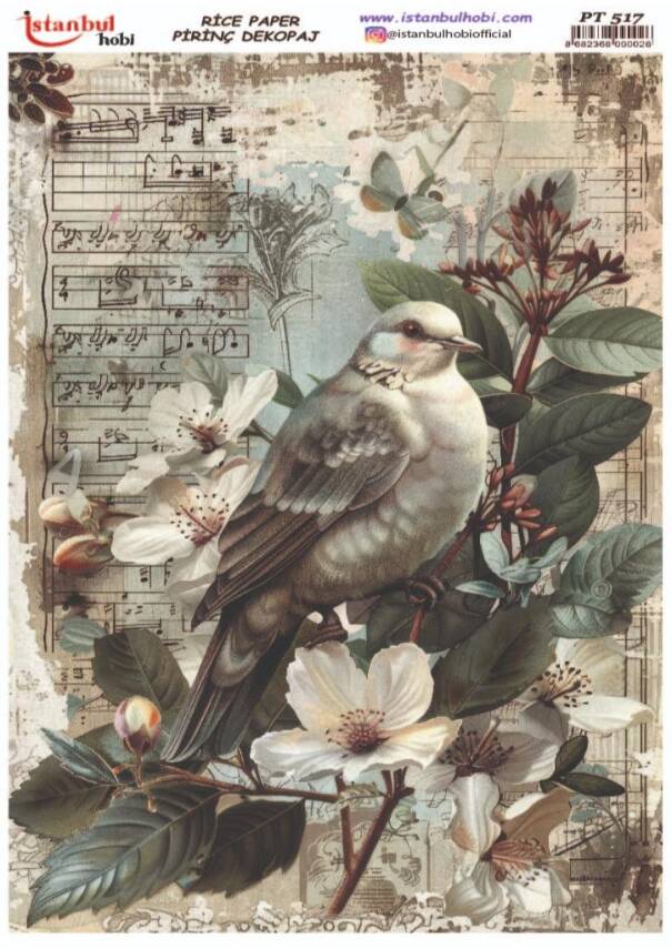 Kuş Desenli Pirinç Dekopaj Model : PT 0517 - 1