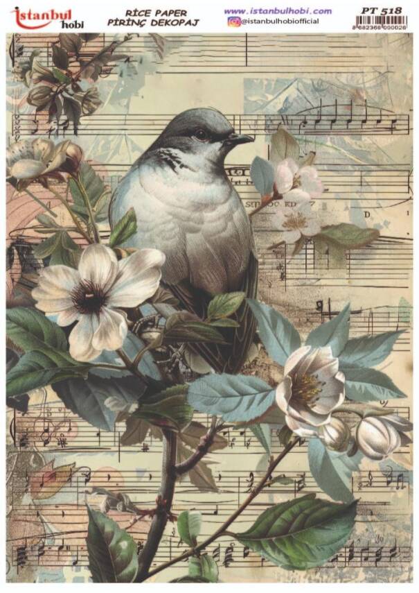 Kuş Desenli Pirinç Dekopaj Model : PT 0518 - 1