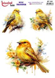 Kuş Desenli Sulu Transfer Kağıdı STI-191 - Tual Hobi Craft Ist