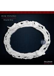 Kuş Yuvalı Çerçeve Büyük Boy (27X23cm) Ham Polyester - Tual Hobi Sanat