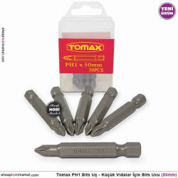 Kutu Klips ve Ayakları İçin Yıldız Bits Ucu Tomax PH1 50mm - Tual Hobi Sanat