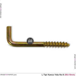 L Vida Kanca Vida No 6 (58x18 mm) 1 Adet Janjanlı Sarı - Tual Hobi Sanat