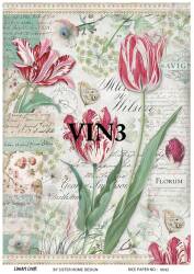 Lale Çiçek Desenli Pirinç Dekopaj Model : VIN3 - Line Art