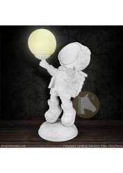 Lambalı Astronot Aplik Heykel (42x24 cm) - Tual Hobi Sanat (1)
