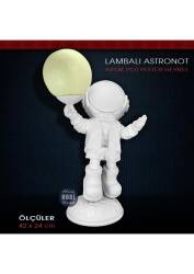 Lambalı Astronot Aplik Heykel (42x24 cm) - 5