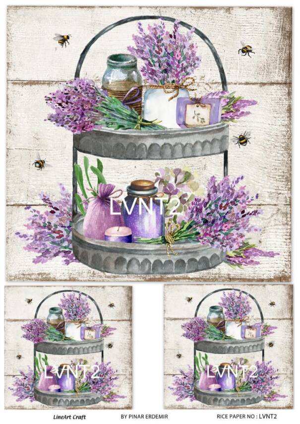 Lavanta Desenli Pirinç Dekopaj Model : LVNT02 - 1