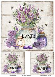Lavanta Desenli Pirinç Dekopaj Model : LVNT03 - Line Art