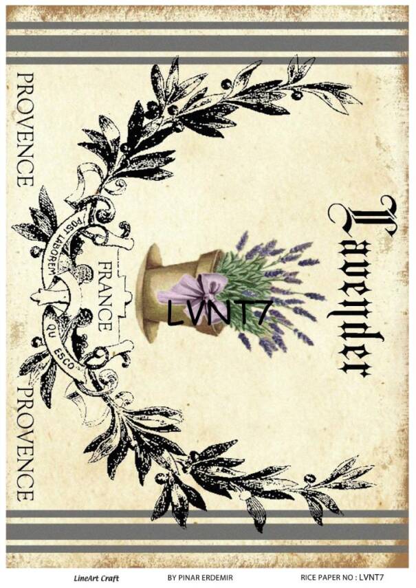 Lavanta Desenli Pirinç Dekopaj Model : LVNT07 - 1