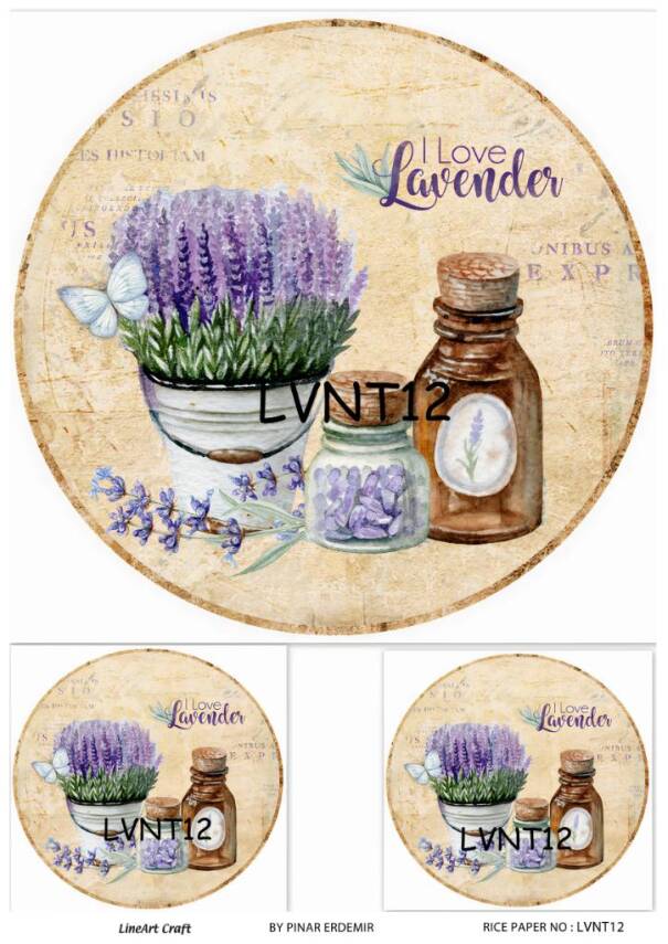 Lavanta Desenli Pirinç Dekopaj Model : LVNT12 - 1
