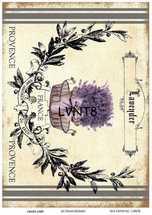 Lavanta Desenli Pirinç Dekopaj Model : LVNT18 - 1