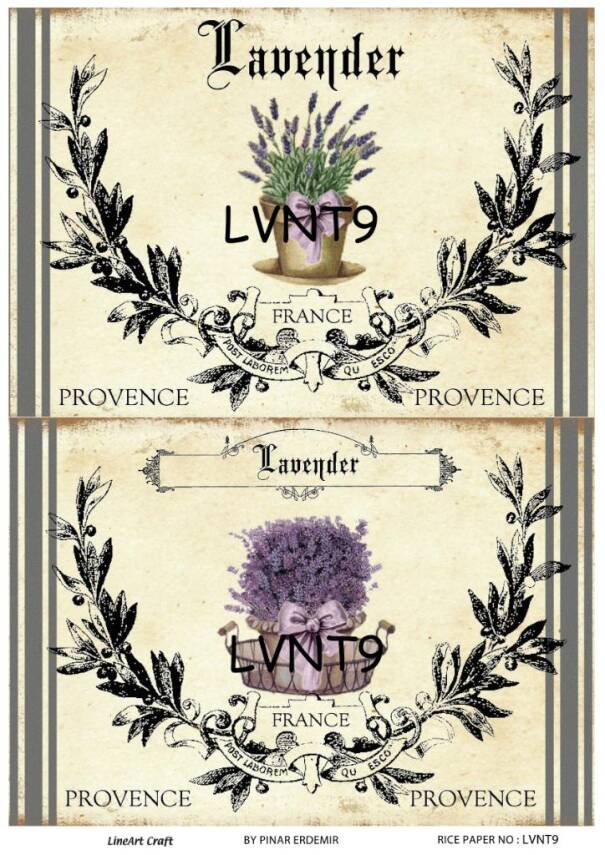 Lavanta Desenli Pirinç Dekopaj Model : LVNT19 - 1