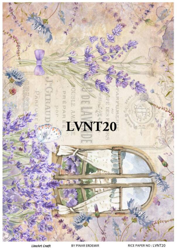 Lavanta Desenli Pirinç Dekopaj Model : LVNT20 - 1