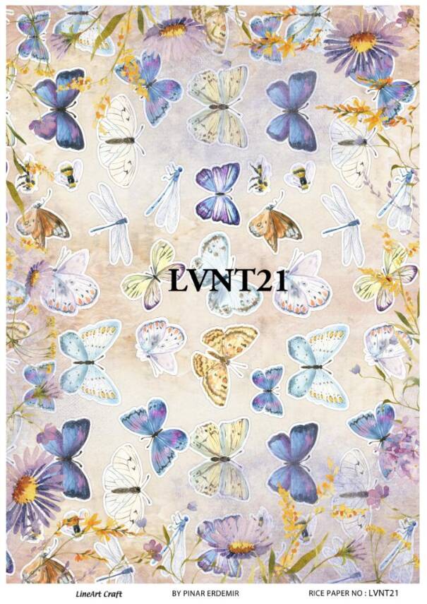 Lavanta Desenli Pirinç Dekopaj Model : LVNT21 - 1