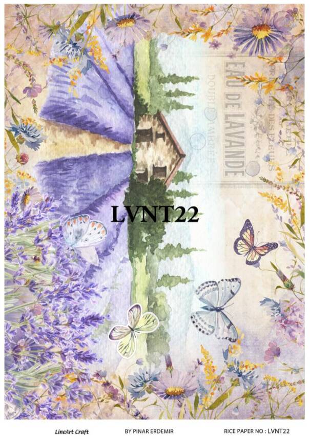 Lavanta Desenli Pirinç Dekopaj Model : LVNT22 - 1