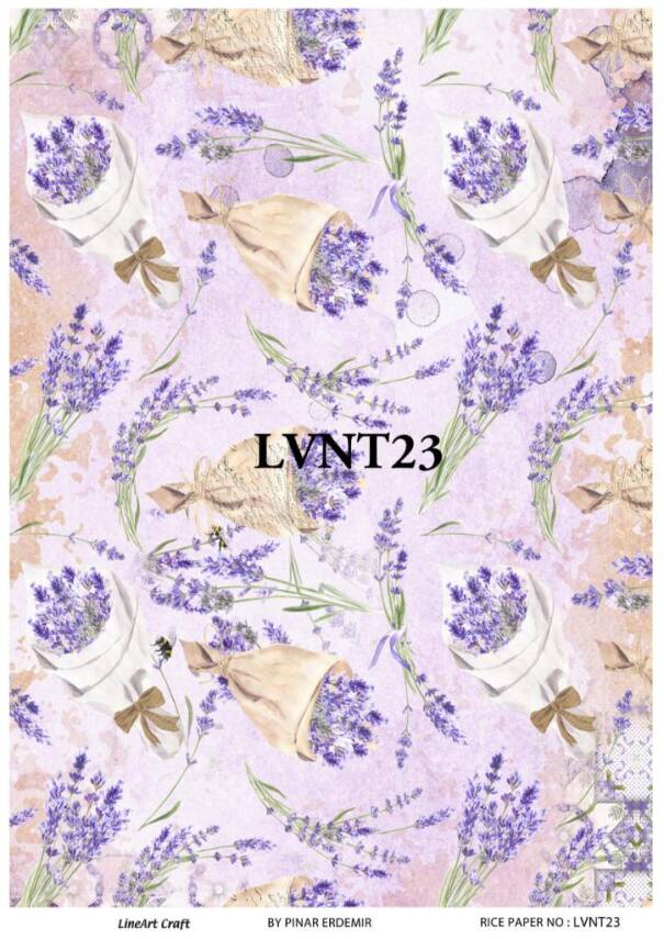 Lavanta Desenli Pirinç Dekopaj Model : LVNT23 - 1