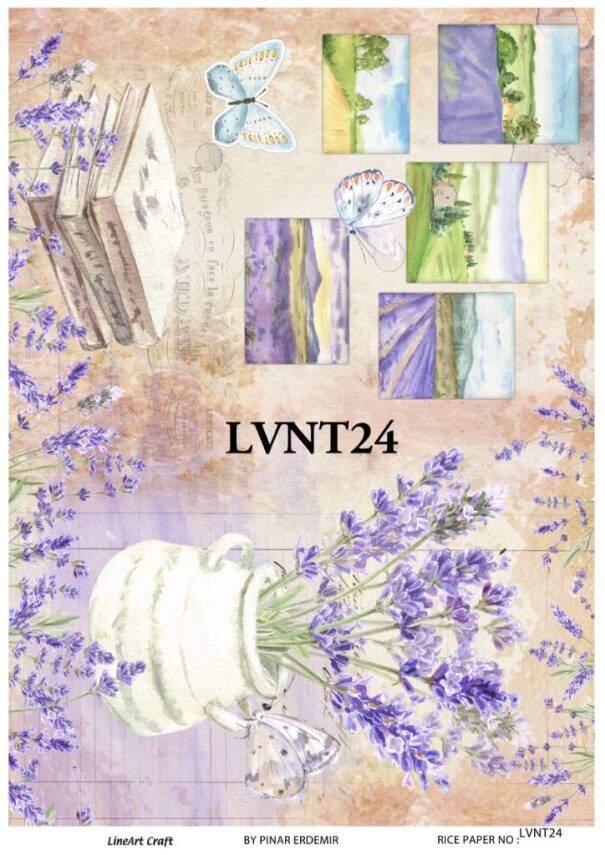 Lavanta Desenli Pirinç Dekopaj Model : LVNT24 - 1