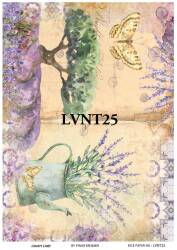 Lavanta Desenli Pirinç Dekopaj Model : LVNT25 - Line Art