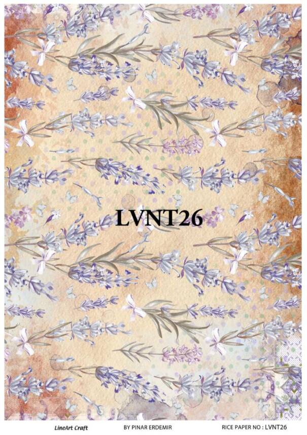 Lavanta Desenli Pirinç Dekopaj Model : LVNT26 - 1