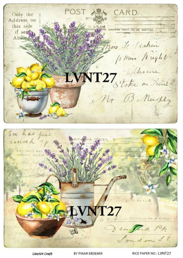 Lavanta Desenli Pirinç Dekopaj Model : LVNT27 - 1