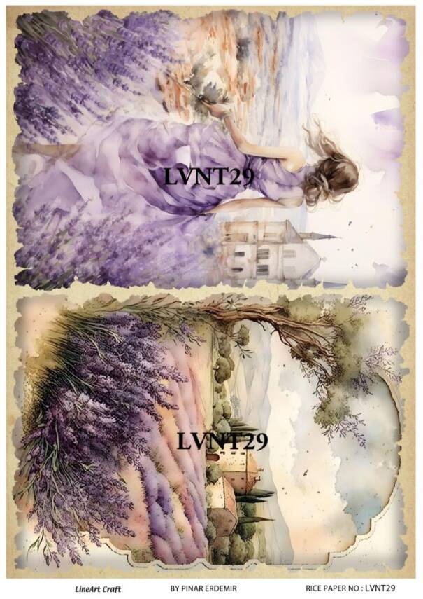 Lavanta Desenli Pirinç Dekopaj Model : LVNT29 - 1