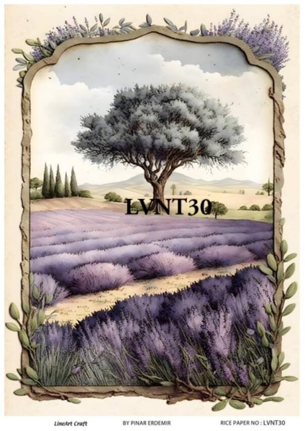 Lavanta Desenli Pirinç Dekopaj Model : LVNT30 - 1