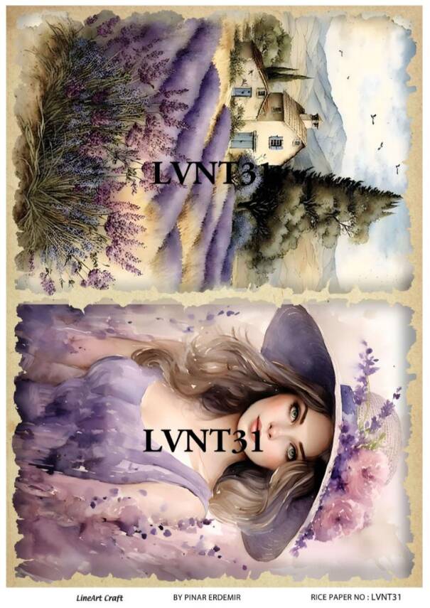 Lavanta Desenli Pirinç Dekopaj Model : LVNT31 - 1