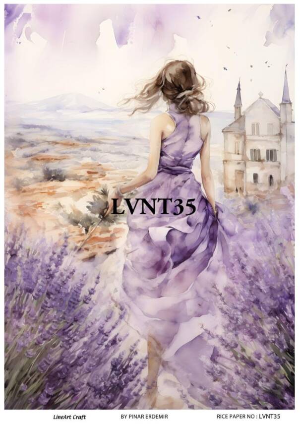 Lavanta Desenli Pirinç Dekopaj Model : LVNT35 - 1