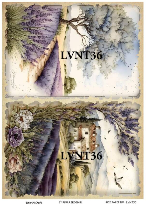 Lavanta Desenli Pirinç Dekopaj Model : LVNT36 - 1