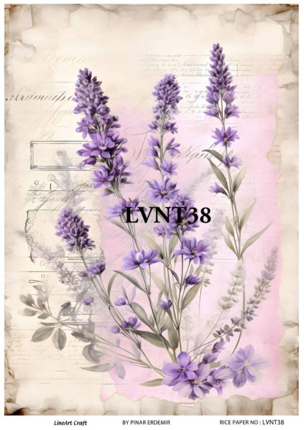 Lavanta Desenli Pirinç Dekopaj Model : LVNT38 - 1