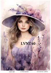 Lavanta Desenli Pirinç Dekopaj Model : LVNT40 - Line Art