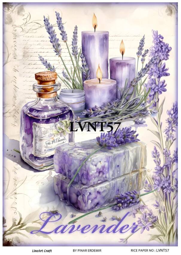 Lavanta Desenli Pirinç Dekopaj Model : LVNT57 - 1