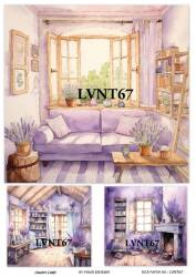 Lavanta Desenli Pirinç Dekopaj Model : LVNT67 - Line Art