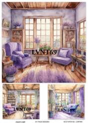 Lavanta Desenli Pirinç Dekopaj Model : LVNT69 - Line Art