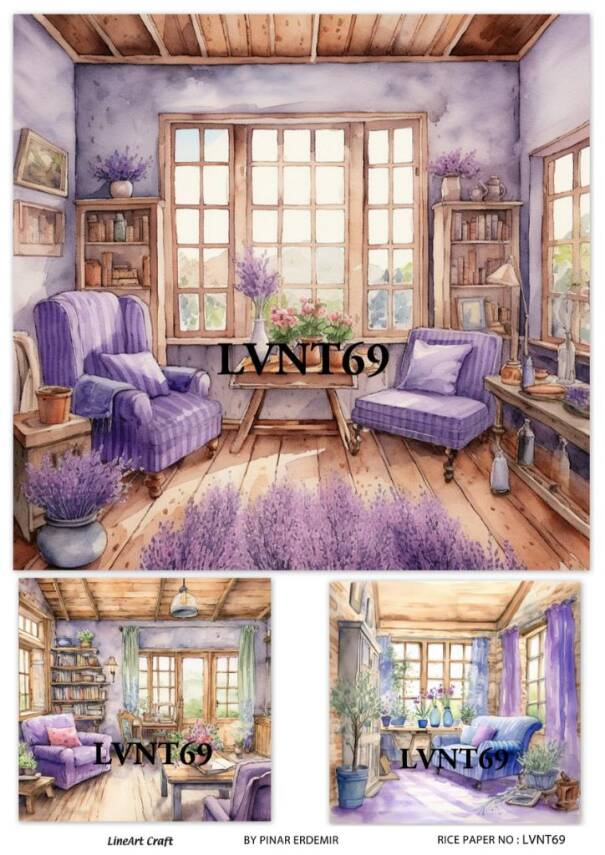 Lavanta Desenli Pirinç Dekopaj Model : LVNT69 - 1