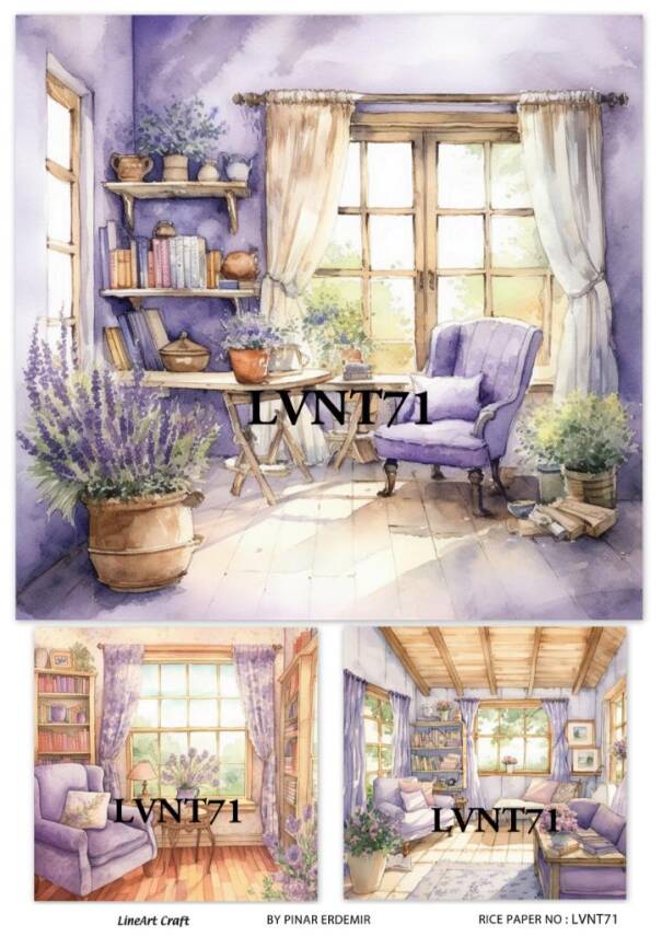 Lavanta Desenli Pirinç Dekopaj Model : LVNT71 - 1