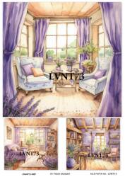 Lavanta Desenli Pirinç Dekopaj Model : LVNT73 - Line Art