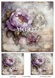 Lavanta Desenli Pirinç Dekopaj Model : MOR27 - Line Art