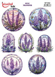 Lavanta Desenli Sulu Transfer Kağıdı STI-652 - Tual Hobi Craft İst