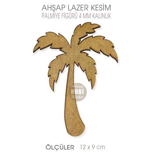 Lazer Kesim Büyük Palmiye - 4mm - (12x9 cm) - 1