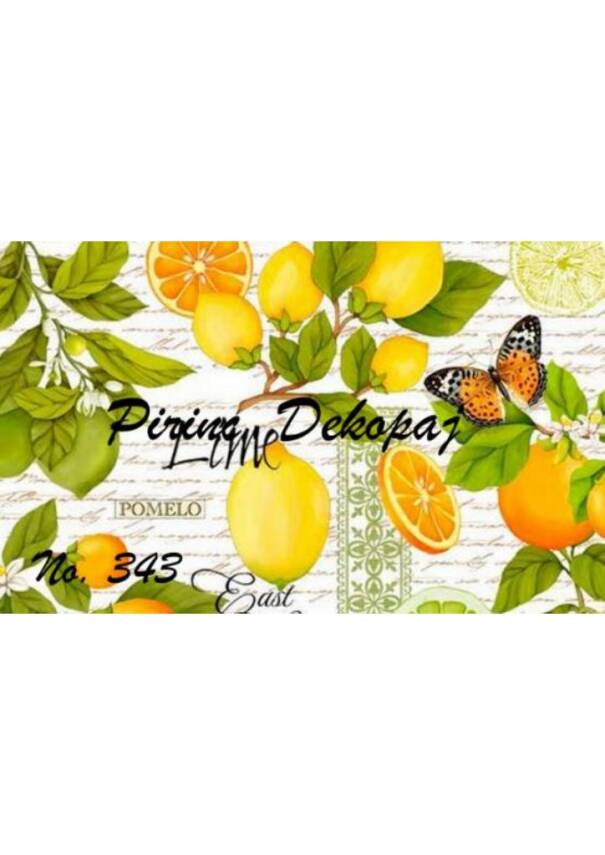 Limon Desenli Pirinç Dekopaj Model : 0343 - 1